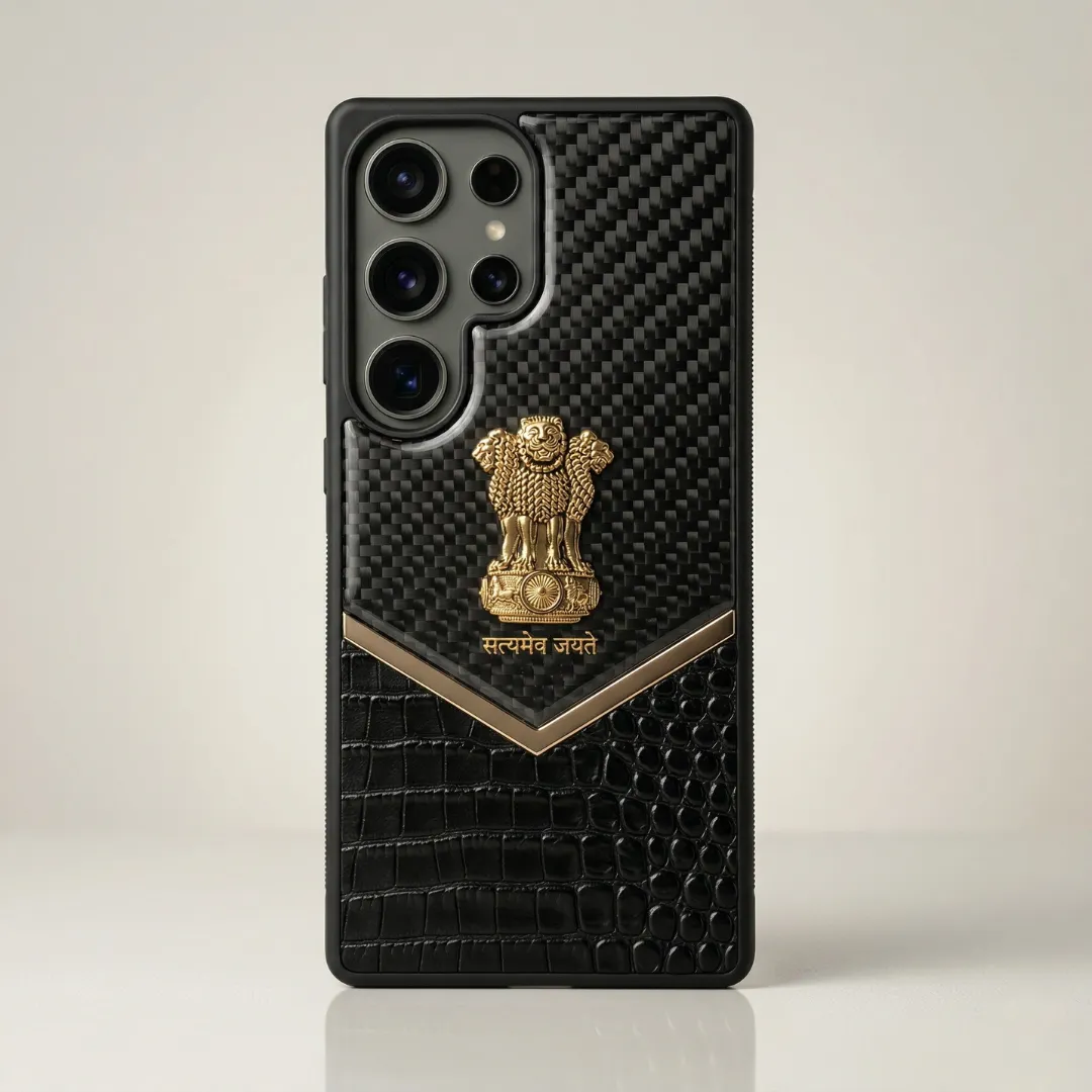Satyameva Jayate Gold Emblem Carbon Fiber