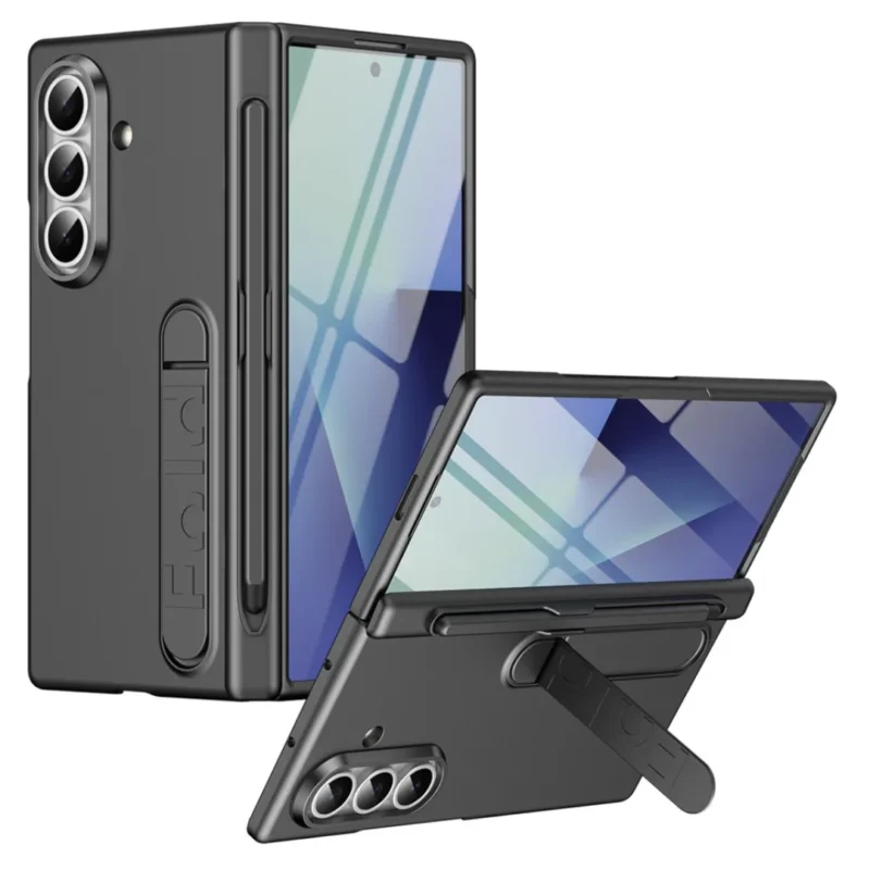 Samsung Galaxy Z Fold 7 Case with Front Glass Hinge Protection S Pen Slot MagSafe Magnetic Kickstand Hard PC