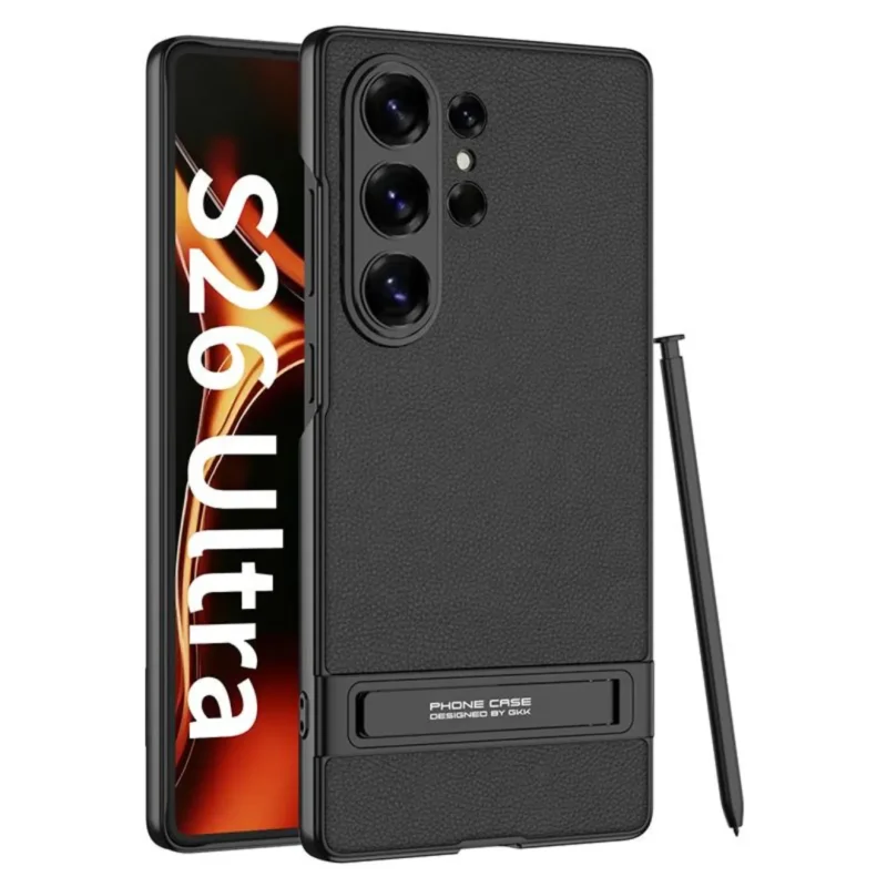 Samsung Galaxy S26 Ultra Case GKK Electroplated PU Leather Cover with Hidden Kickstand Samsung Galaxy S26 Ultra Case GKK Electroplated PU Leather Cover with Hidden Kickstand