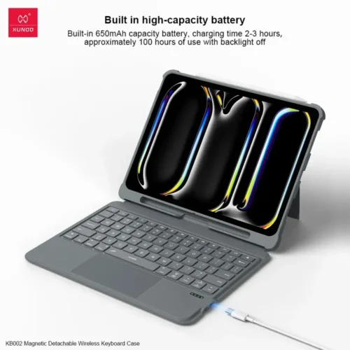 Xundd Magnetic Detachable Wireless Keyboard Case for iPad