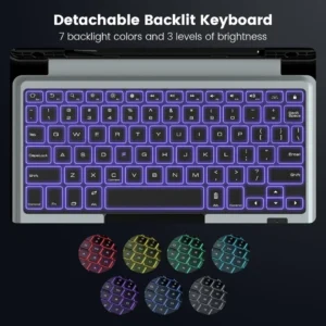 Nillkin Samsung Galaxy Tab S9 FE+ 12.4" Backlit Keyboard Case Magnetic Detachable Trackpad Kickstand Black