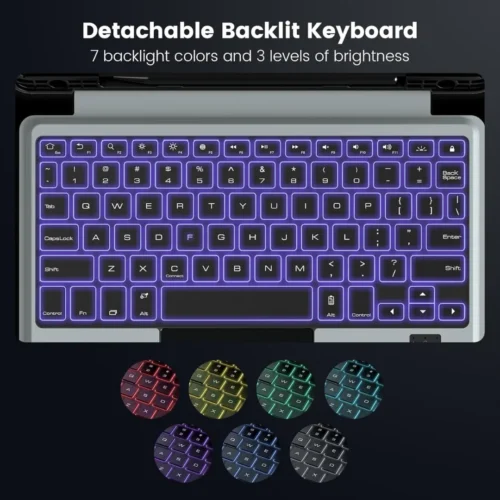 Nillkin Samsung Galaxy Tab S9 FE+ 12.4" Backlit Keyboard Case Magnetic Detachable Trackpad Kickstand Black