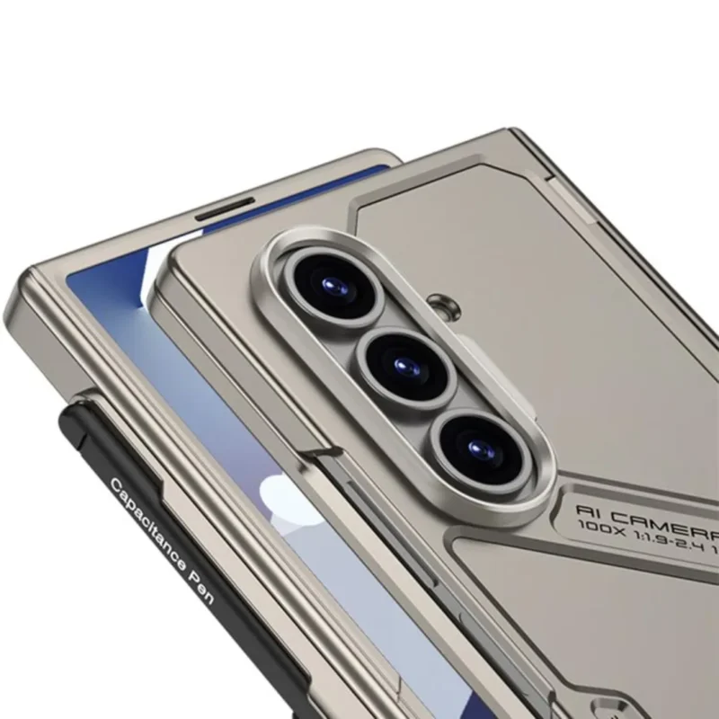 Samsung Galaxy Z Fold 7 Case GKK Magnetic Folding Hinge Cover with S Pen Slot & Kickstand PC