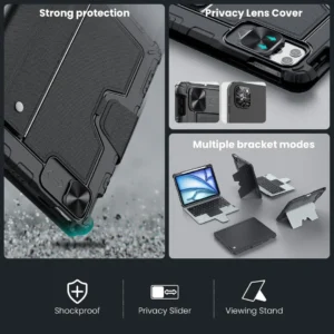 Nillkin Bumper Combo Backlit Keyboard Case for iPad A16 (10th & 11th Gen) - Magnetic Detachable Case with Multi-Touch Trackpad, Wireless Pencil Holder, and Protective Cover