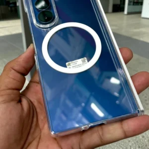 Samsung Galaxy Z Fold 7 Transparent MagSafe Case with Hinge Protection - Slim Shockproof Clear Cover