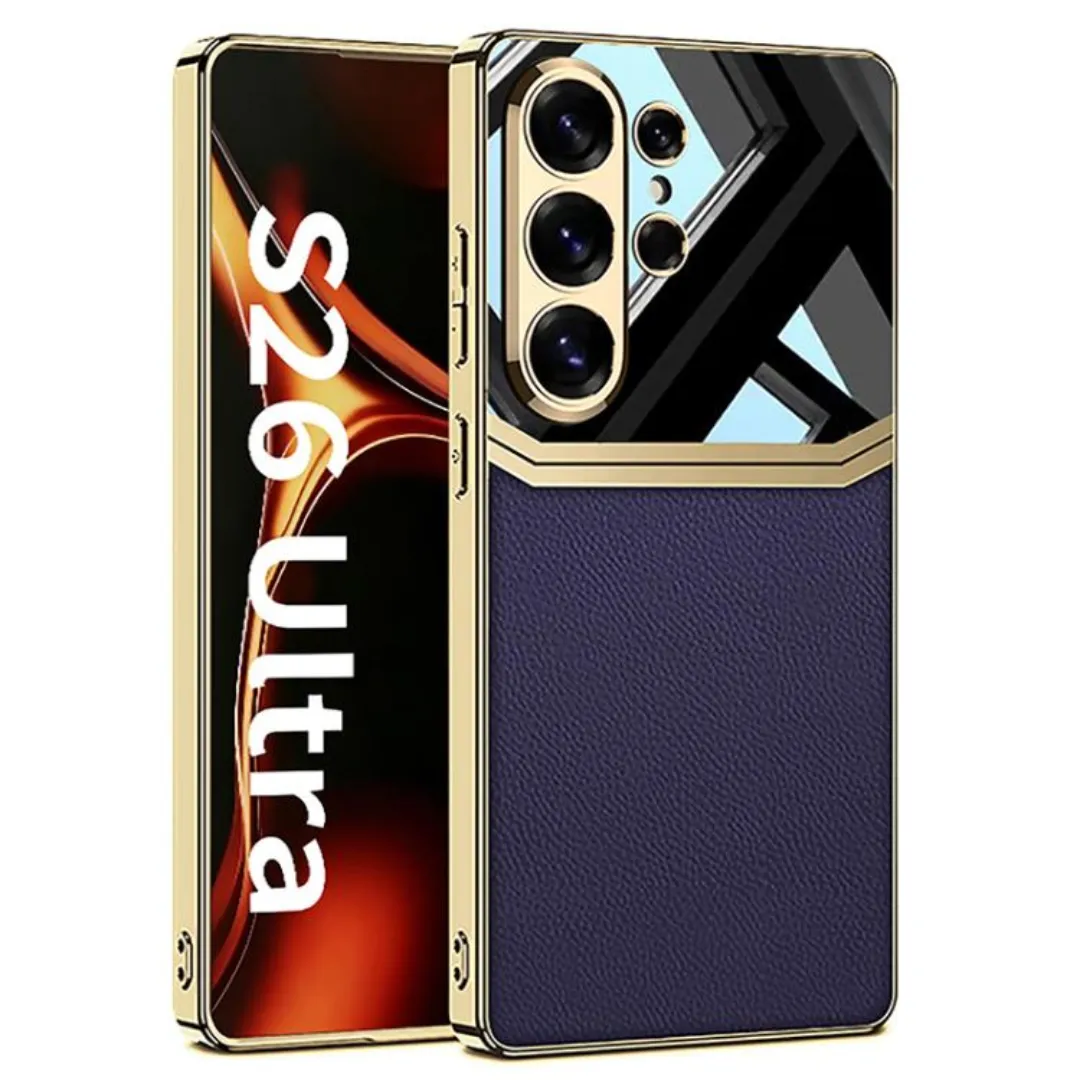Samsung Galaxy S26 Ultra Case GKK Luxury Electroplated Texture Shockproof PU Leather