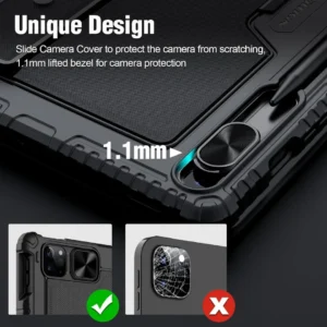 Nillkin Samsung Galaxy Tab S9 FE+ 12.4" Backlit Keyboard Case Magnetic Detachable Trackpad Kickstand Black