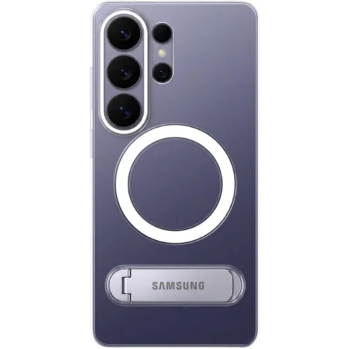 Galaxy S26 Ultra Case Clear Magnetic Case with Kick-Stand Compatible with Magnetic Charging Transparent PC + TPU