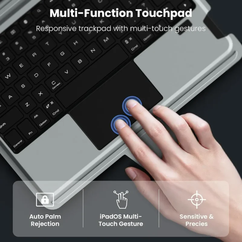 Nillkin Bumper Combo Backlit Keyboard Case for iPad A16 (10th & 11th Gen) - Magnetic Detachable Case with Multi-Touch Trackpad, Wireless Pencil Holder, and Protective Cover