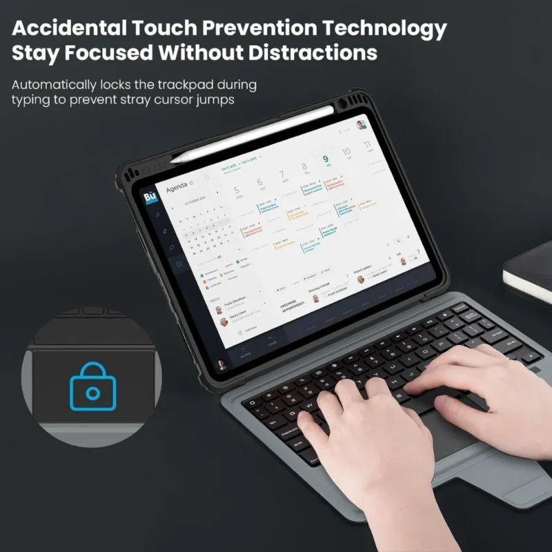 Nillkin Bumper Combo Backlit Keyboard Case for iPad A16 (10th & 11th Gen) - Magnetic Detachable Case with Multi-Touch Trackpad, Wireless Pencil Holder, and Protective Cover