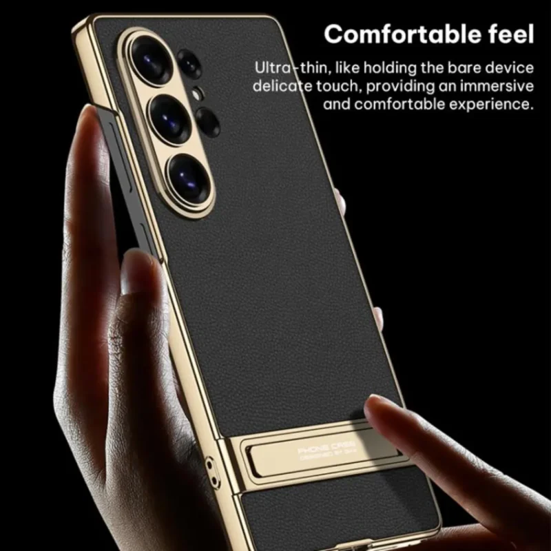 Samsung Galaxy S26 Ultra Case GKK Electroplated PU Leather Cover with Hidden Kickstand Samsung Galaxy S26 Ultra Case GKK Electroplated PU Leather Cover with Hidden Kickstand