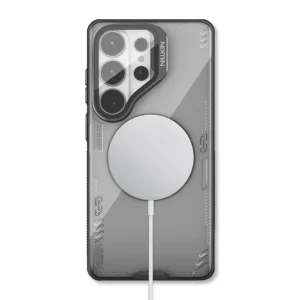 Samsung Galaxy S26 Ultra Case Nillkin Iceblade CamProp, Transparent Camera Cover Kickstand, PC & TPU, Black