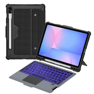 Nillkin Keyboard Case for Samsung Galaxy Tab S10 FE (10.9") - Detachable Backlit Keyboard with Trackpad, S Pen Holder & Rugged Bumper Cover