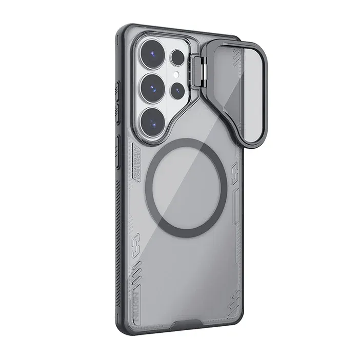 Samsung Galaxy S26 Ultra Case Nillkin Iceblade CamProp, Transparent Camera Cover Kickstand, PC & TPU, Black Samsung Galaxy S26 Ultra Case Nillkin Iceblade CamProp, Transparent Camera Cover Kickstand, PC & TPU, Black