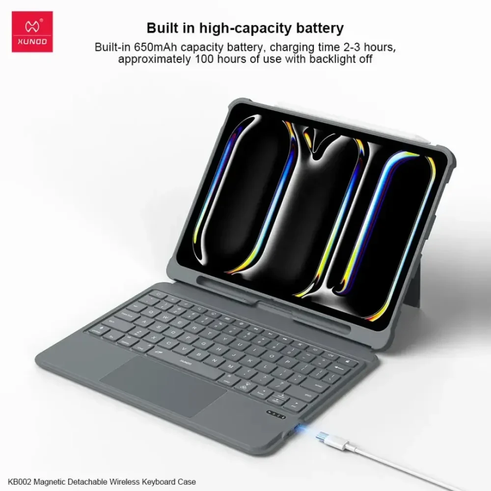 Xundd Magnetic Detachable Wireless Keyboard Case for iPad