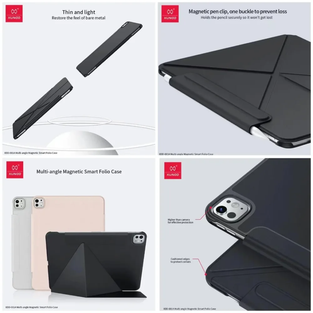 Xundd Magnetic Detachable Wireless Keyboard Case for iPad