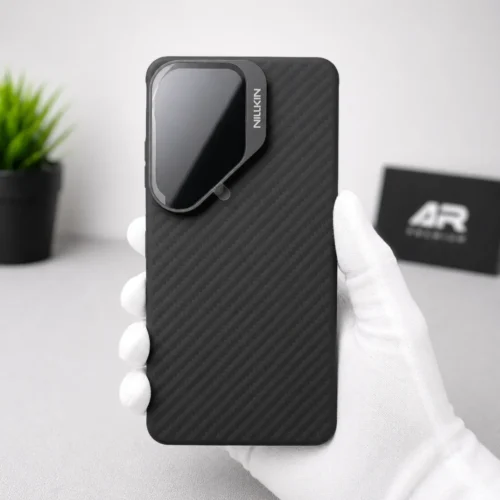 zrhdfdfhdfhzb Nillkin Samsung Galaxy S26 Ultra CarboProp Case with MagSafe, Aramid Fiber Texture, TPU Protection, Lens Cover Kickstand – Black