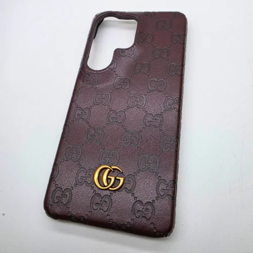 Samsung Galaxy S26 Ultra Case Luxury Leather Feel Designer GG Pattern Premium Protective Back Cover