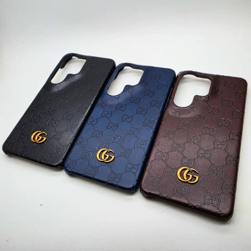 Samsung Galaxy S26 Ultra Case Luxury Leather Feel Designer GG Pattern Premium Protective Back Cover