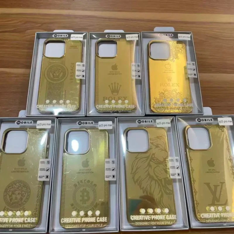 Luxury 24K Gold Plated Limited Edition Case for iPhone Series | Premium Fashion Brand Cover