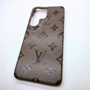 Samsung Galaxy S26 Ultra Case Branded Embossed Monogram Leather Texture Cover