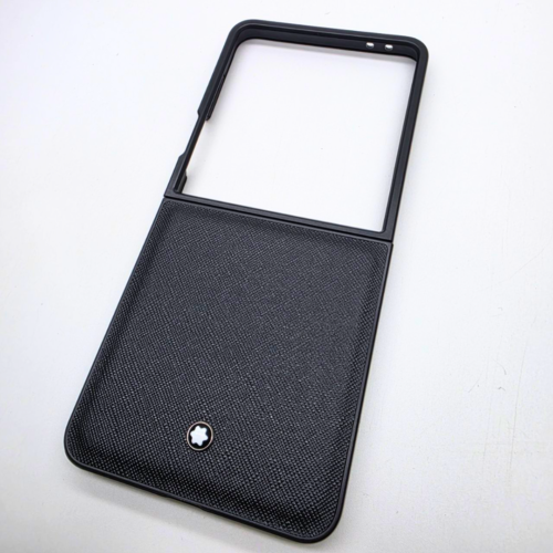 Samsung Galaxy Z Flip 7 MB Luxury Leather Case | Premium Textured Flip Cover with Designer Branding