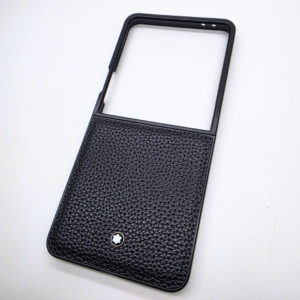 Samsung Galaxy Z Flip 7 MB Luxury Leather Case | Premium Textured Flip Cover with Designer Branding