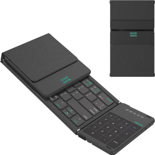 Nillkin Foldable Bluetooth Keyboard with Touchpad – Wireless Portable Travel Keyboard for iPad, Tablet, Laptop & Mobile, Rechargeable Compact Office Keyboard
