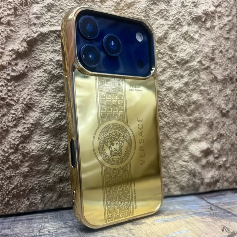 Luxury 24K Gold Plated Limited Edition Case for iPhone 17 Series | Premium Fashion Brand Cover
