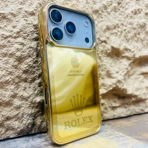 Luxury 24K Gold Plated Limited Edition Case for iPhone 17 Series | Premium Fashion Brand Cover