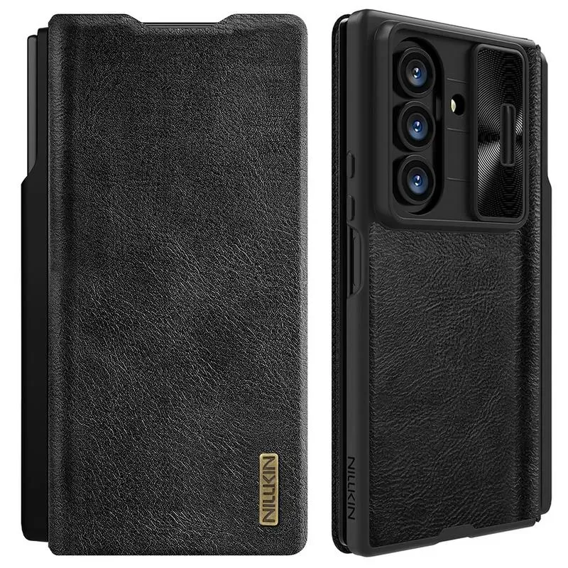 Samsung Galaxy Z Fold 7 Nillkin Qin Pro Leather Flip Case with S Pen Holder & Card Slot – Premium Protective Cover