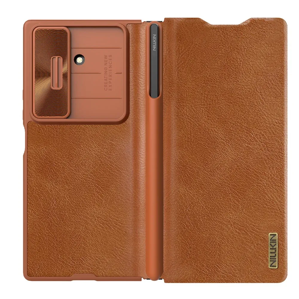 Samsung Galaxy Z Fold 7 Nillkin Qin Pro Leather Flip Case with S Pen Holder & Card Slot – Premium Protective Cover