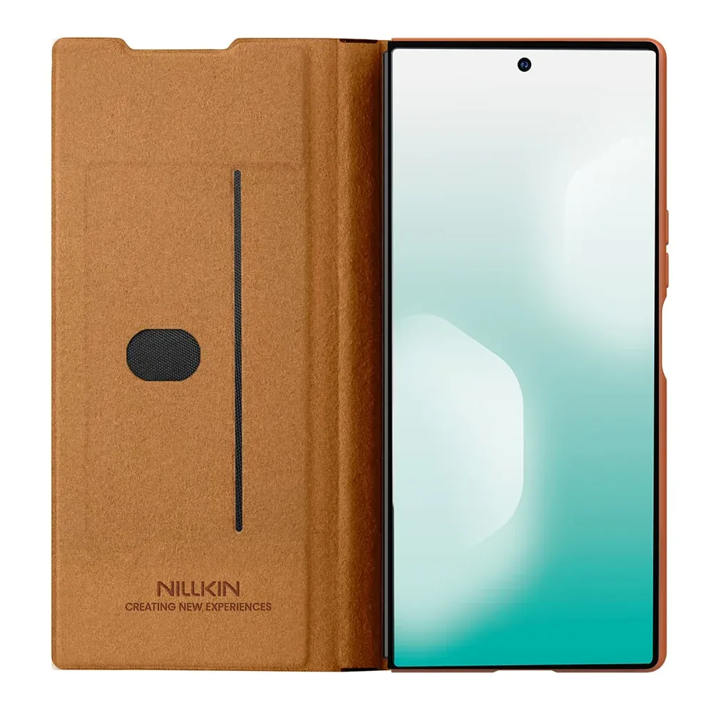 Samsung Galaxy Z Fold 7 Nillkin Qin Pro Leather Flip Case with S Pen Holder & Card Slot – Premium Protective Cover