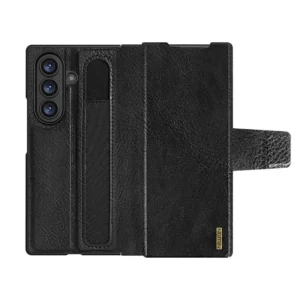 Nillkin Aoge Leather Flip Case for Samsung Galaxy Z Fold 7 – Slim Protective Cover with Built-in Kickstand & Full Protection
