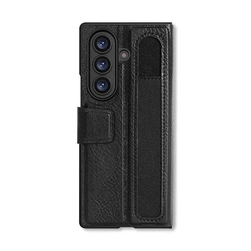 Nillkin Aoge Leather Flip Case for Samsung Galaxy Z Fold 7 – Slim Protective Cover with Built-in Kickstand & Full Protection