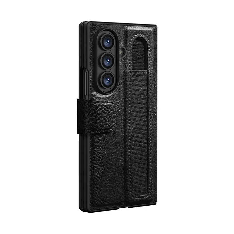 Nillkin Aoge Leather Flip Case for Samsung Galaxy Z Fold 7 – Slim Protective Cover with Built-in Kickstand & Full Protection