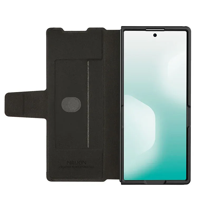 Nillkin Aoge Leather Flip Case for Samsung Galaxy Z Fold 7 – Slim Protective Cover with Built-in Kickstand & Full Protection
