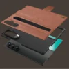 Nillkin Aoge Leather Flip Case for Samsung Galaxy Z Fold 7 – Slim Protective Cover with Built-in Kickstand & Full Protection