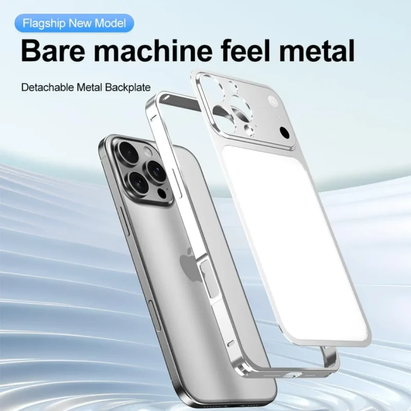 17 Pro Aluminium Converter Case Cover with Logo | Peel & Stick Side Bumper