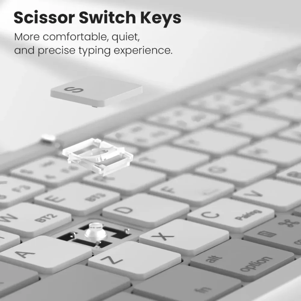 Nillkin Foldable Bluetooth Keyboard with Touchpad – Wireless Portable Travel Keyboard for iPad, Tablet, Laptop & Mobile, Rechargeable Compact Office Keyboard
