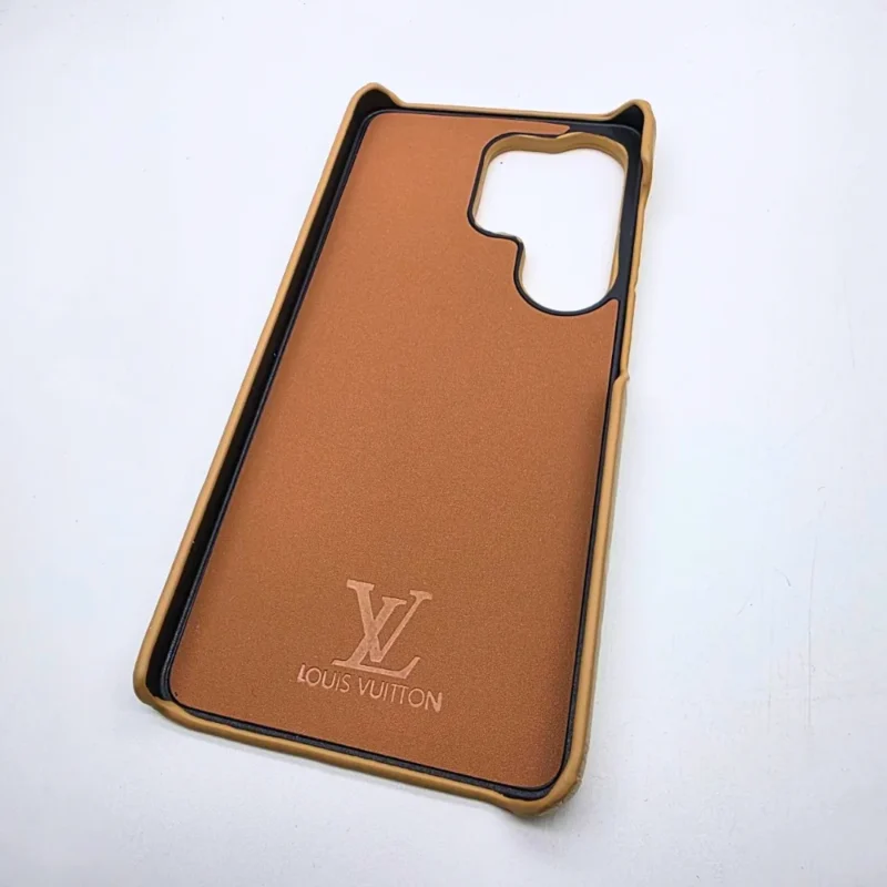 Samsung Galaxy S26 Ultra Case Branded Embossed Monogram Leather Texture Cover