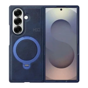 Samsung Galaxy Z Fold 7 Magsafe Leather Case with Rotating Metal Stand | HDD Official
