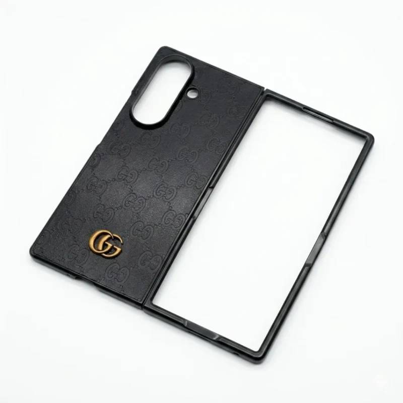 Samsung Galaxy Z Fold 7 Case Luxury GG Pattern Leather - Designer Premium Back Cover