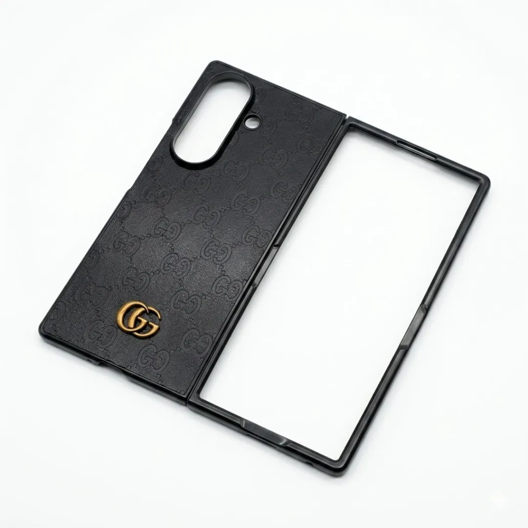 Samsung Galaxy Z Fold 7 Case Luxury GG Pattern Leather - Designer Premium Back Cover