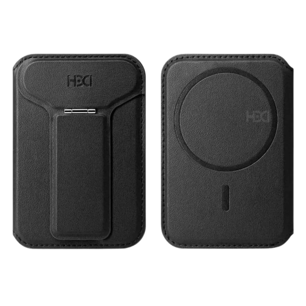 MagSafe Vegan Leather Wallet Card Holder for iPhone Magnetic Card Wallet with Foldable Kickstand Stand