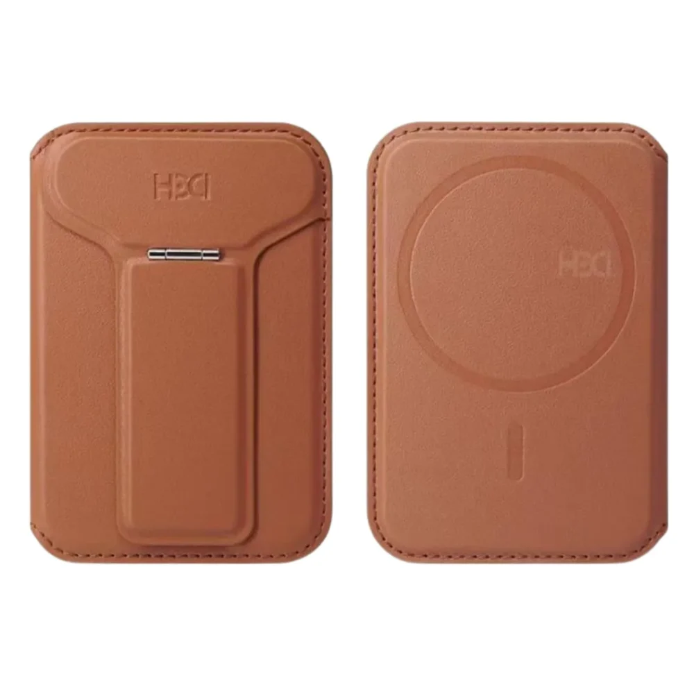 MagSafe Vegan Leather Wallet Card Holder for iPhone Magnetic Card Wallet with Foldable Kickstand Stand