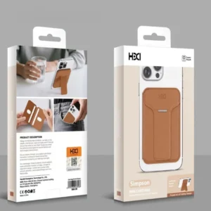 MagSafe Vegan Leather Wallet Card Holder for iPhone Magnetic Card Wallet with Foldable Kickstand Stand