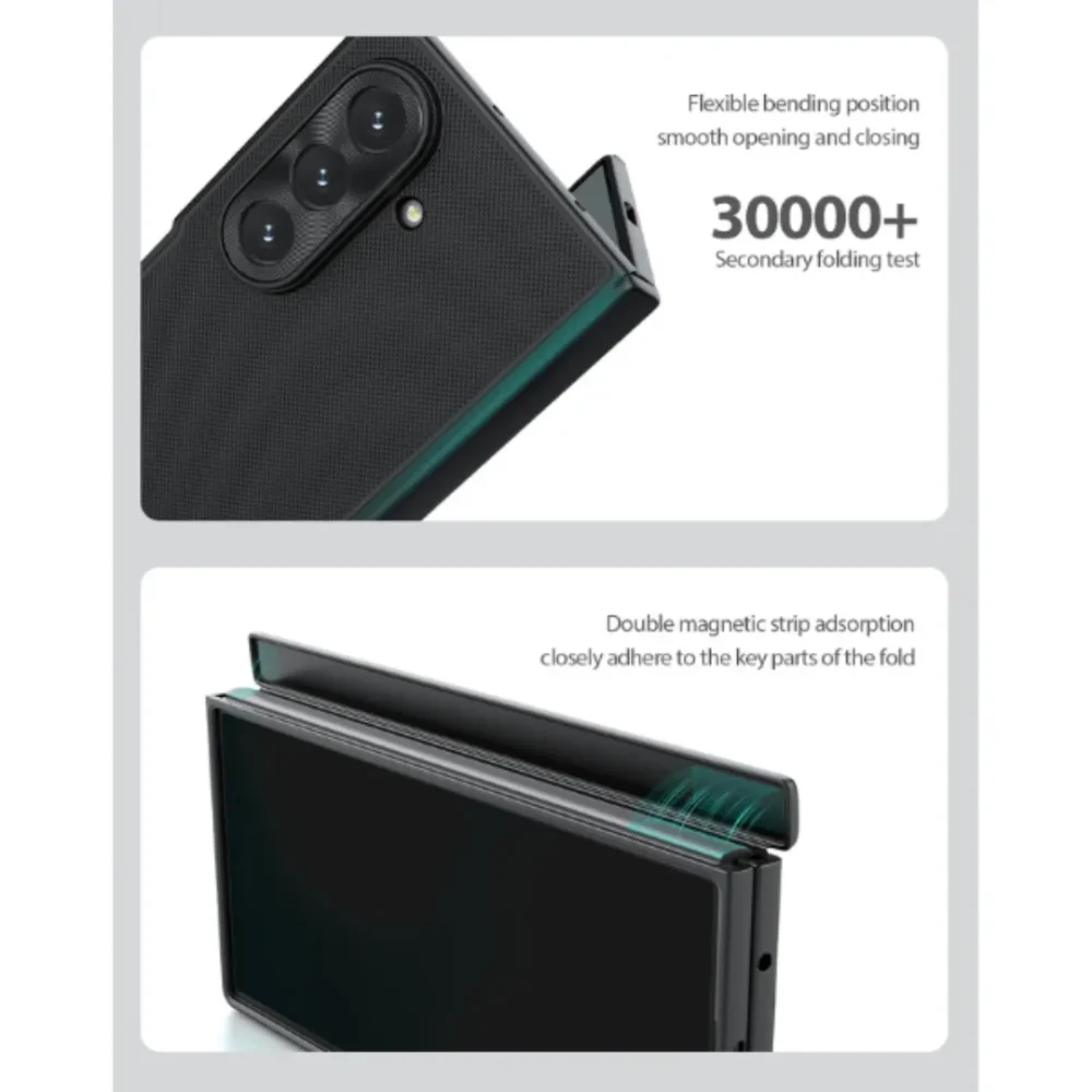 Nillkin Super Frosted Shield Case for Samsung Galaxy Z Fold 7 - 360° Fold P (4) Nillkin Super Frosted Shield Case for Samsung Galaxy Z Fold 7 - 360° Fold Protection, Frosted TPU Back Cover, Fold 180 Hinge Design, Black