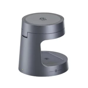 XUNDD 3-in-1 Magnetic Wireless Charging Stand 25W | Qi2.2 MagSafe Fast Charger for iPhone, Apple Watch & AirPods Pro - Gunmetal Grey