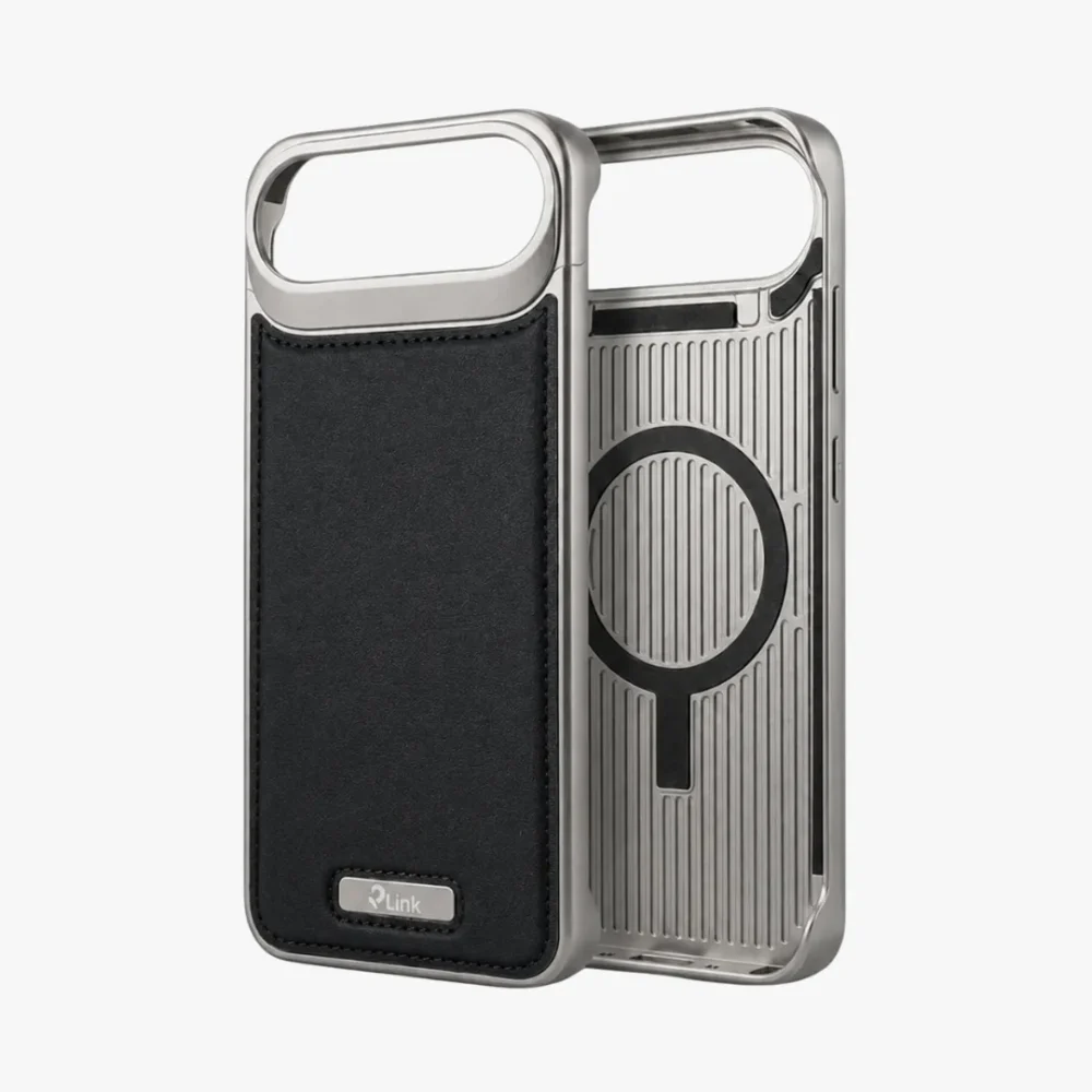 Aluminum Alloy Frameless Magnetic Metal Leather Case for iPhone 17 Air